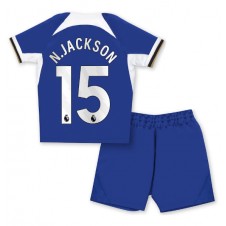 Chelsea Nicolas Jackson #15 Hjemmedraktsett Barn 2023-24 Kortermet (+ korte bukser)